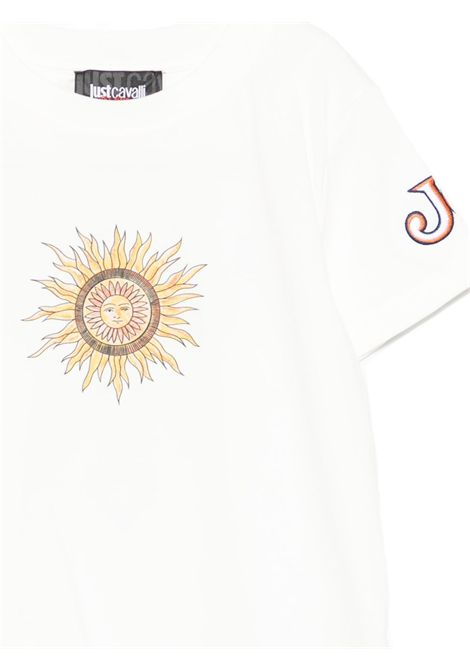 T-shirt con motivo sole JUST CAVALLI KIDS | JBP26076TSHZCPRISTINE